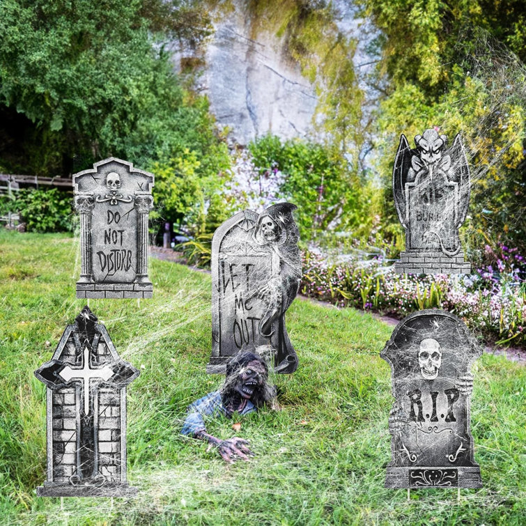 The Holiday Aisle Halloween Tombstone Yard Signs Decorations RIP